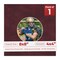 Dark Red Suede Mat Board for 8x8 Frames - Circle Opening for 4x4 Photos